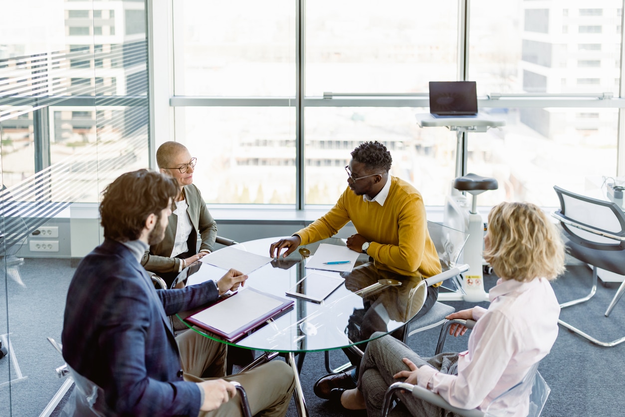 Group of business people in a meeting